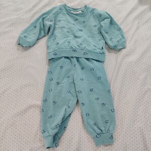 Molo Baby Disc Printed Sweatshirt & Simeon Sweatpants Set ~ Simply Happy Size 2T